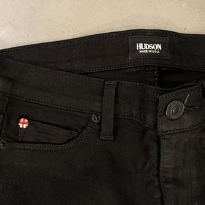 Hudson high rise black skinny jeans size 28